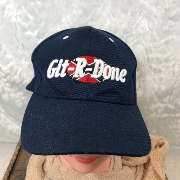 Gitrdone Trucker Hat Rebel Flag Vintage 